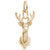 Deerhead Charm In Yellow Gold