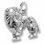 Sheltie Dog charm in 14K White Gold hide-image