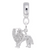Sheltie Dog charm dangle bead in Sterling Silver hide-image