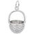 Basket Charm In 14K White Gold