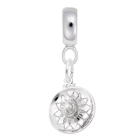 Sombrero Charm Dangle Bead In Sterling Silver