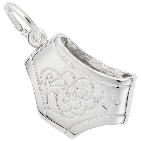 Diaper Charm In 14K White Gold