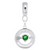 May Birthstone charm dangle bead in Sterling Silver hide-image