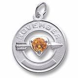 November Birthstone charm in Sterling Silver hide-image