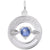 December Birthstone Charm In 14K White Gold