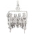Quadchair,Skiing Charm In 14K White Gold