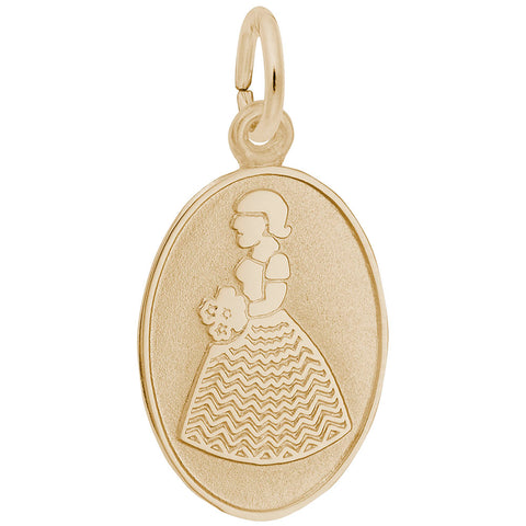 Flowergirl Charm In Yellow Gold