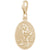 Female Softball Charm In Yellow Gold