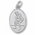 Female Softball charm in 14K White Gold hide-image