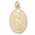 Female Soccer charm in Yellow Gold Plated hide-image