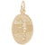 Female Vollyball Charm in Yellow Gold Plated