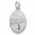 Female Vollyball charm in 14K White Gold hide-image