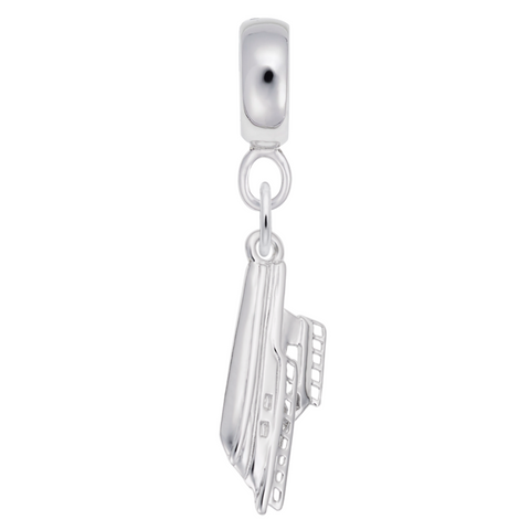Speedboat Charm Dangle Bead In Sterling Silver