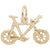 Mountain Bike Charm in Yellow Gold Plated