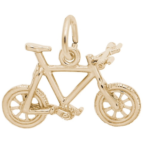 Mountain Bike Charm In Yellow Gold