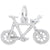 Mountain Bike Charm In Sterling Silver