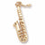 Saxophone charm in Yellow Gold Plated hide-image