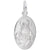 Sacred Heart Charm In 14K White Gold