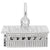 Covered Bridge Charm In 14K White Gold