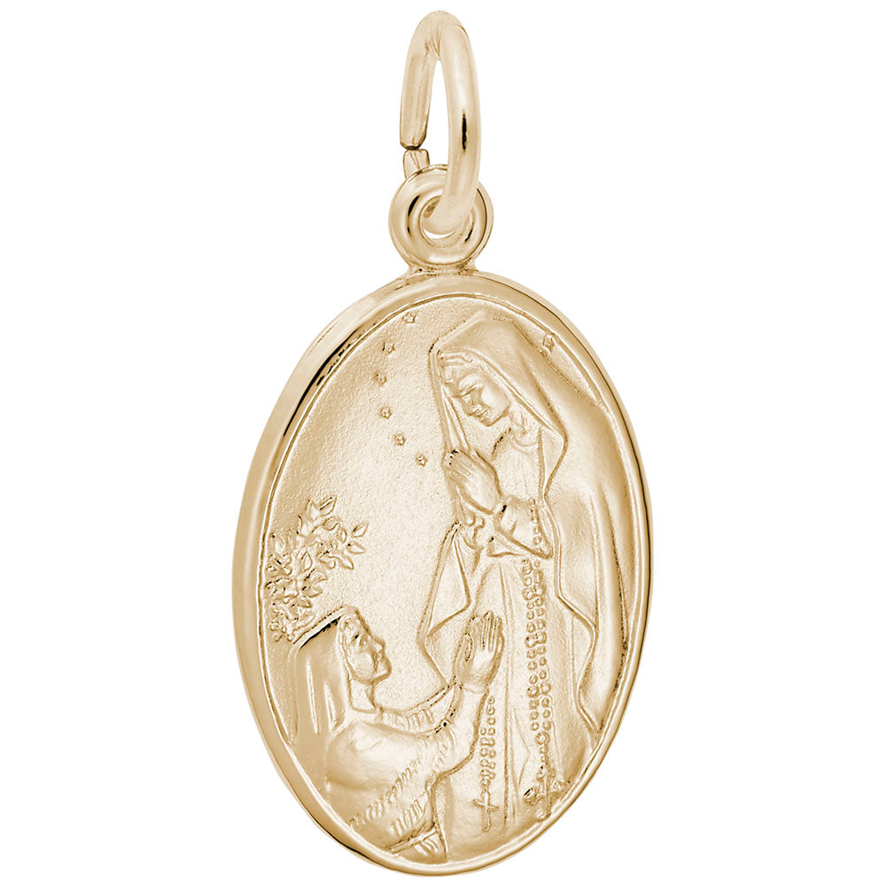 Divine Gold Plated Charms | Gold Plated Our Lady Of Lourdes Charm ...