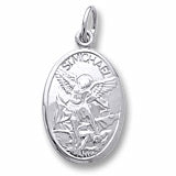 St Michael charm in Sterling Silver hide-image