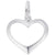 Open Heart Charm In 14K White Gold