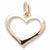 Open Heart Charm in 10k Yellow Gold hide-image