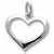 Open Heart charm in 14K White Gold hide-image