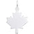 Maple Leaf Charm In 14K White Gold