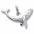 Whale charm in 14K White Gold hide-image