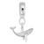 Whale charm dangle bead in Sterling Silver hide-image