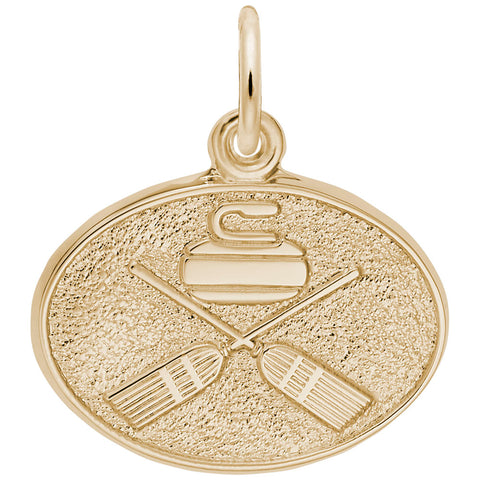 Curling Charm In Yellow Gold