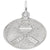 Curling Charm In 14K White Gold