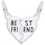 Best Friend Charm In 14K White Gold