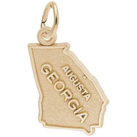 Georgia Map Charm in Yellow Gold Plated
