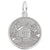 Covered Bridge Charm In 14K White Gold