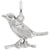 Robin Charm In 14K White Gold