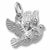 Turtledoves charm in 14K White Gold hide-image