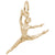 Ballet Dancer Charm in Yellow Gold Plated