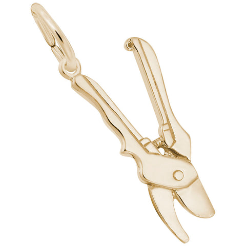 Pruning Shears Charm in Yellow Gold Plated