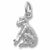 Monkey charm in 14K White Gold hide-image