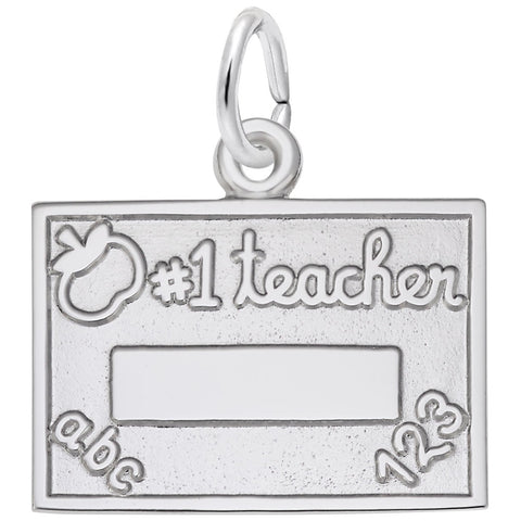 Teacher Charm In Sterling Silver