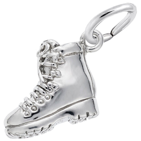 Hiking Boot Charm In 14K White Gold