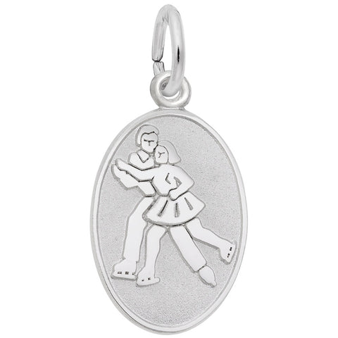 Skaters Charm In 14K White Gold