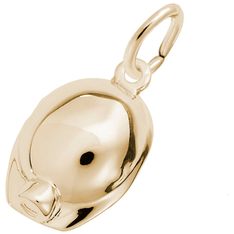 Miners Hat Charm In Yellow Gold