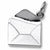 Envelope charm in 14K White Gold hide-image