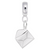 Envelope charm dangle bead in Sterling Silver hide-image