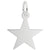 Star Charm In 14K White Gold