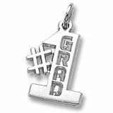 #1 Grad charm in 14K White Gold hide-image