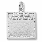 Marriage Certificate charm in Sterling Silver hide-image